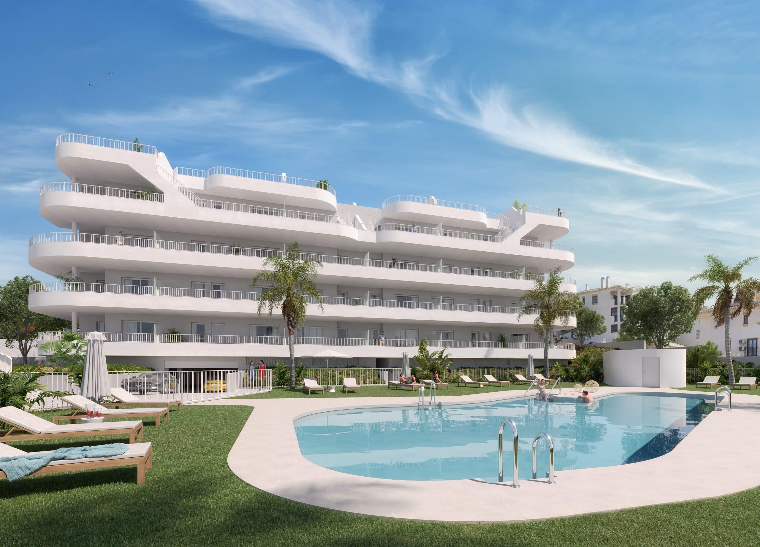 Eine traumhafte Wohnanlage in Fuengirola, um die privilegierten Sonnenuntergänge der Costa del Sol zu genießen