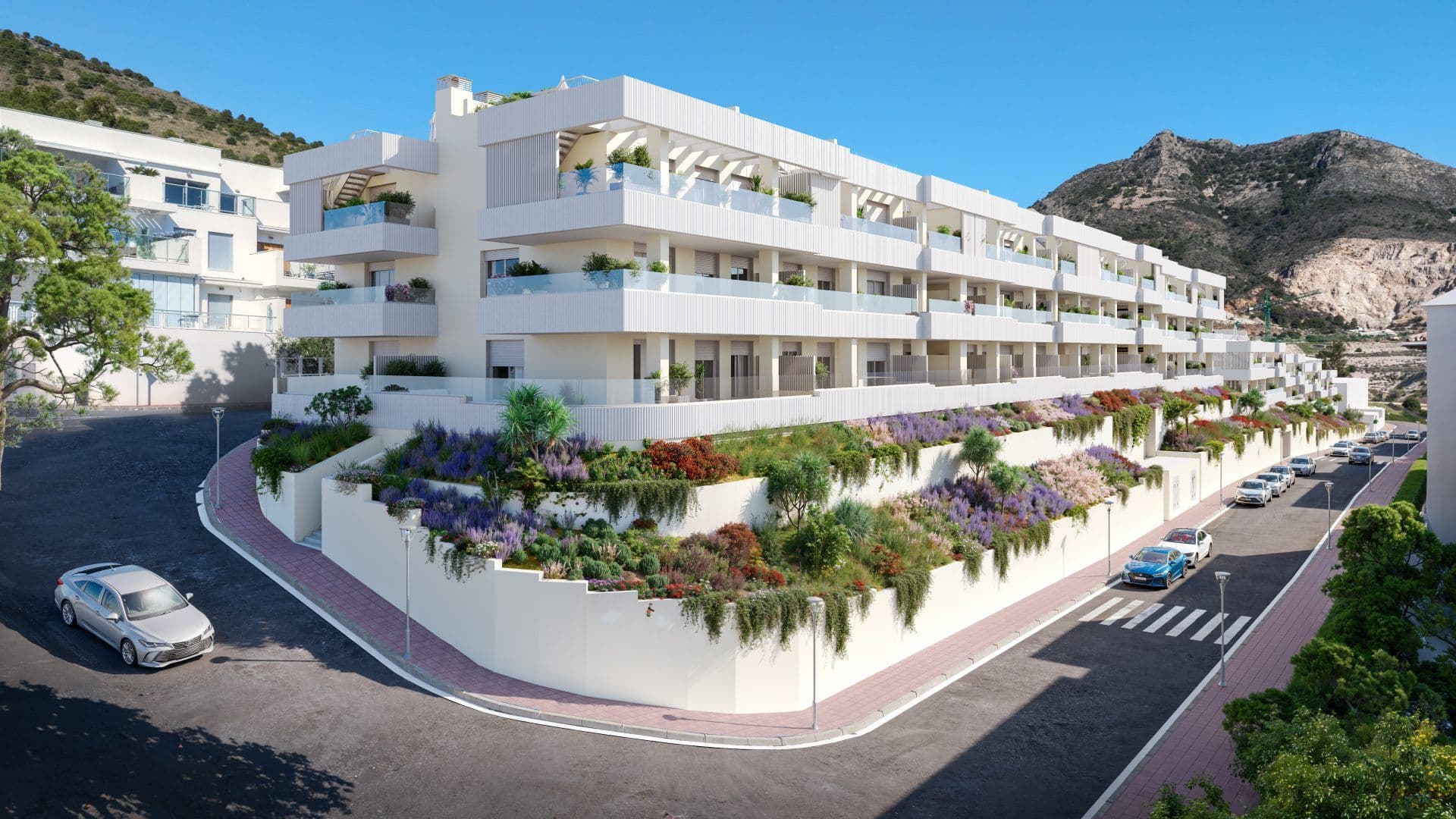 Moderne Häuser mit großzügigen Terrassen, ganzjährigem Sonnenschein und außergewöhnlicher Energieeffizienz.